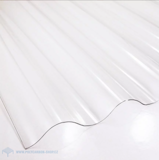 Polyvinylchloridová PVC VLNA, 0,8 mm 76/18 mm ČIRÁ